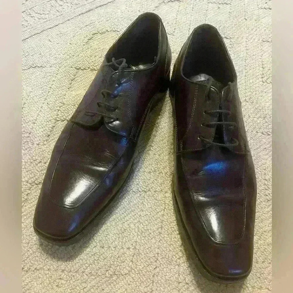 Bruno Magli Italian Brown Leather Oxford Lace Up Derby Sz 10 Formal Professional main image 6